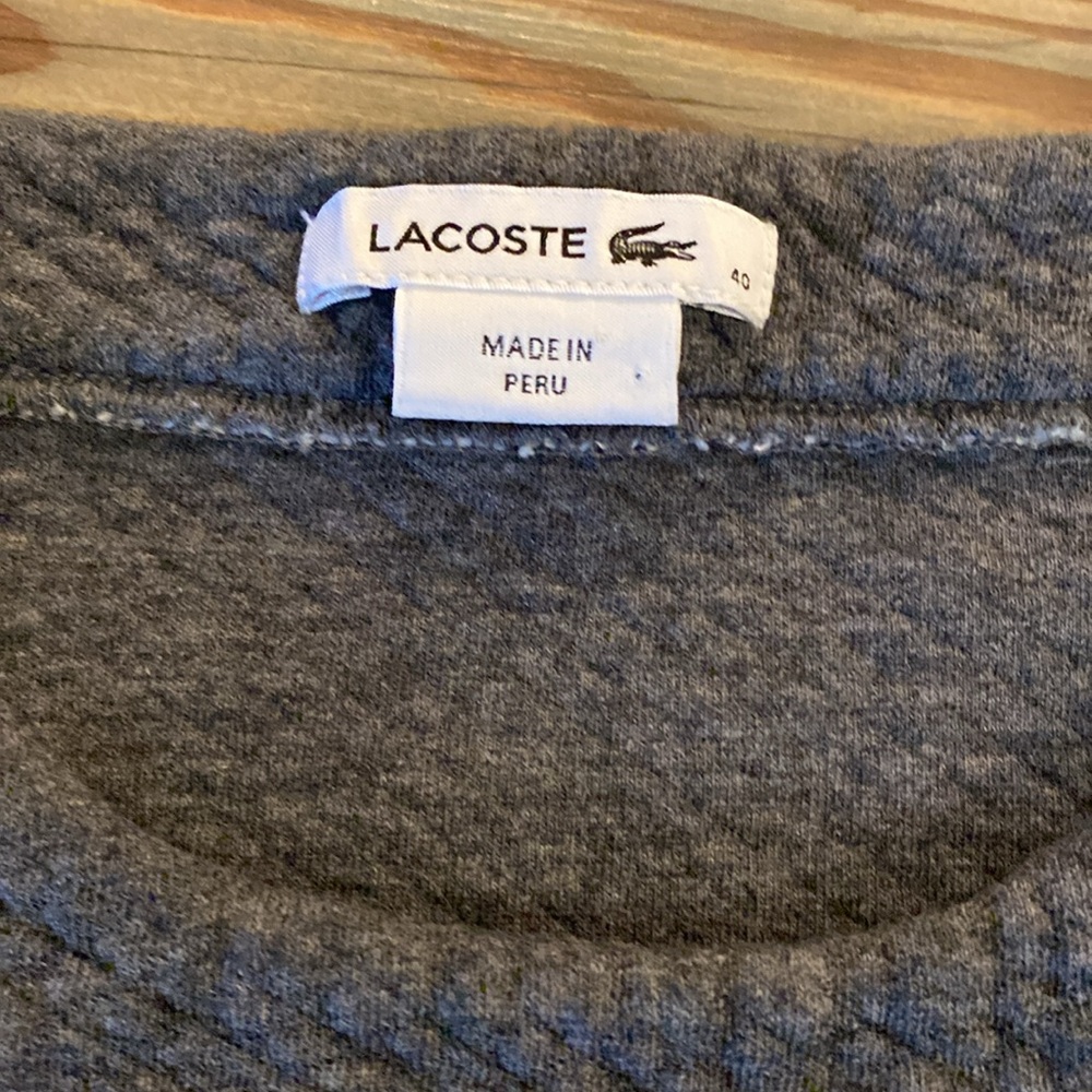 LACOSTE Quilted Stylish Sweatshirt size 40 (S/M) - Picture 12 of 16